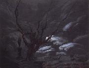 Carl Blechen Mountain Gorge in Winter oil painting artist